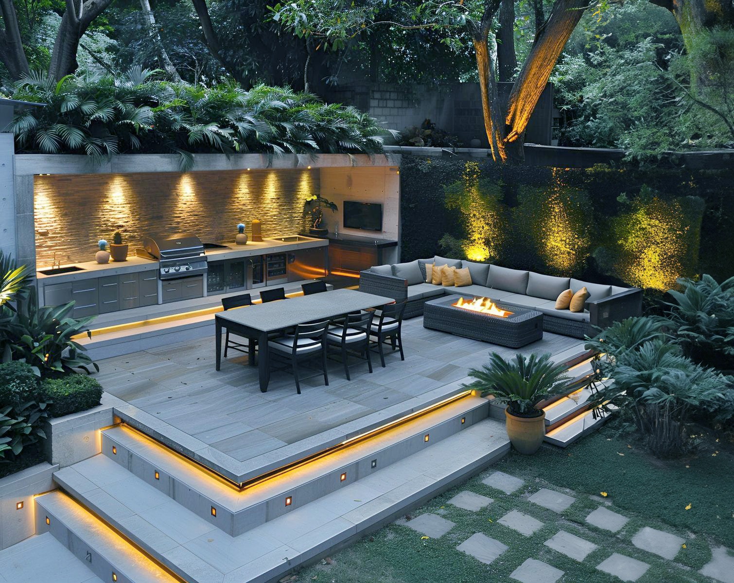 Garden sitting area